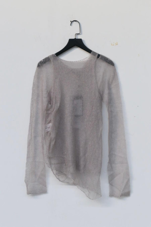 Swaying/Knit slightly transparent horse sea hairy 2 -piece SW22AW1T29 belly ash PS52